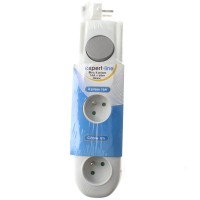 Bloc 4 prises 16A + interrupteur blanc